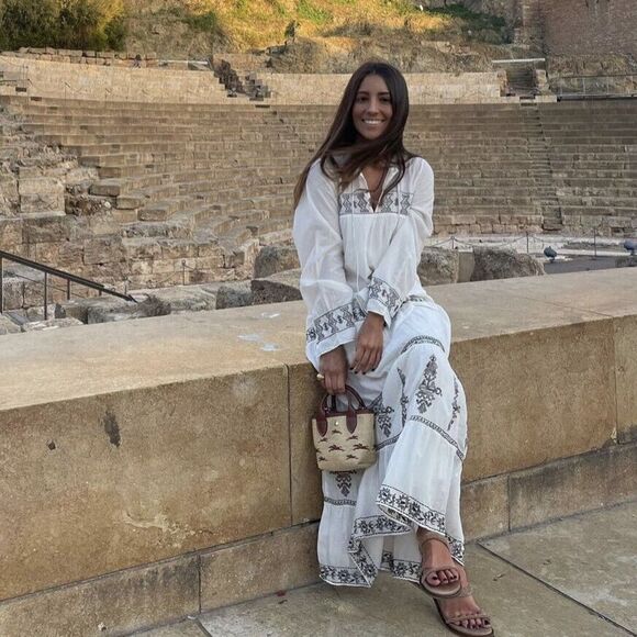 Zara Cotton Embroidered Dress New - Picture 3 of 6